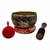 Kopre Singing Bowl, Buddhist Hand Beaten, Antique Finishing, [select Accessories]