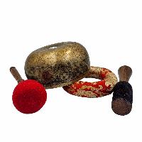 Kopre Singing Bowl, Buddhist Hand Beaten, Antique Finishing, [select Accessories]