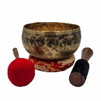 Kopre Singing Bowl, Buddhist Hand Beaten, Antique Finishing, [select Accessories]