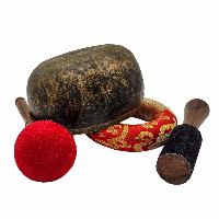 Kopre Singing Bowl, Buddhist Hand Beaten, Antique Finishing, [select Accessories]