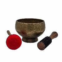 Naga Singing Bowl, Buddhist Hand Beaten, Antique Finishing, [select Accessories]
