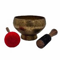 Naga Singing Bowl, Buddhist Hand Beaten, Antique Finishing, [select Accessories]