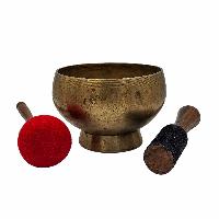 Naga Singing Bowl, Buddhist Hand Beaten, Antique Finishing, [select Accessories]