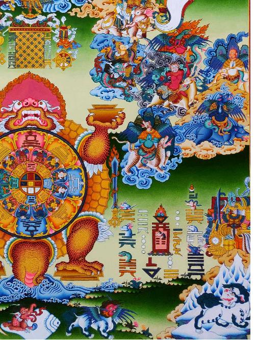 Tibetan Calendar Thangka, Tibetan Buddhist Art, Hand Painted, [real Gold], [rare Find]