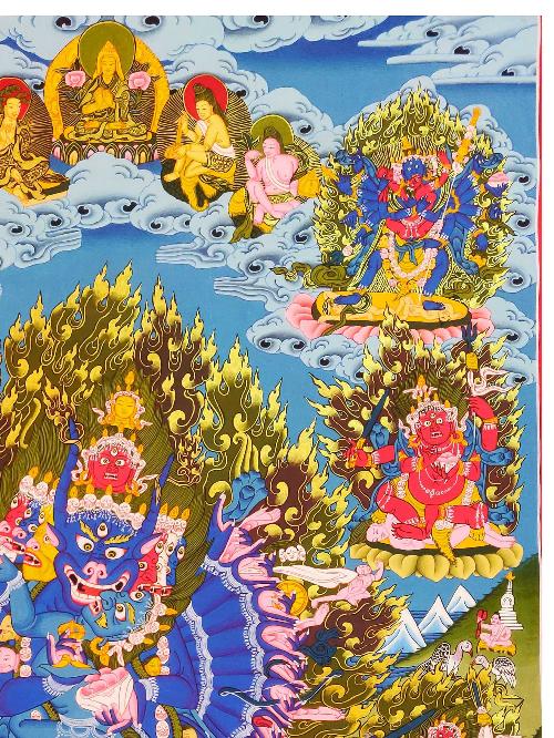 Yamantaka Thangka, Tibetan Buddhist Art, Hand Painted, [real Gold]