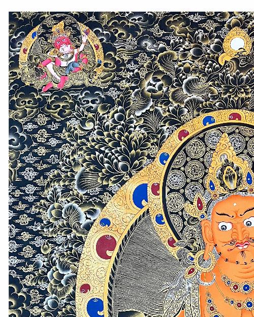 Five Jambhala Thangka, Tibetan Buddhist Art, Hand Painted, [real Gold]