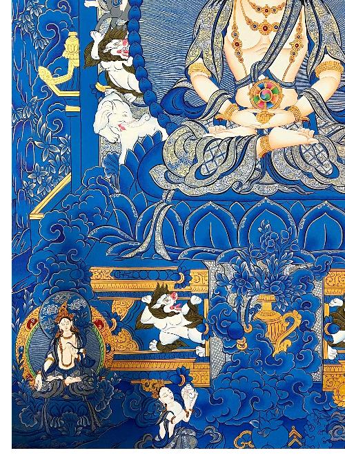Maha Vairochana Thangka, Tibetan Buddhist Art, Hand Painted, [real Gold]