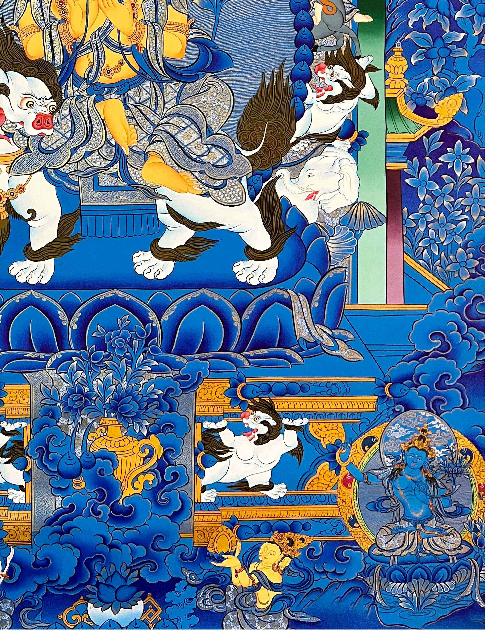 Maitreya Buddha Thangka, Tibetan Buddhist Art, Hand Painted, [real Gold]