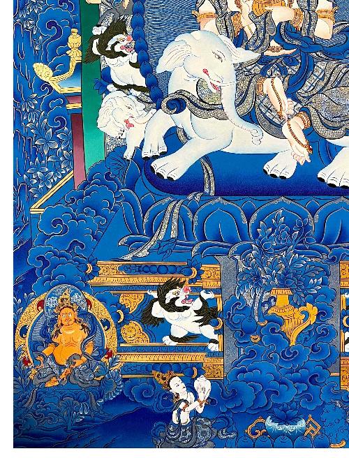 Bodhisattva Thangka, Tibetan Buddhist Art, Hand Painted, [real Gold]