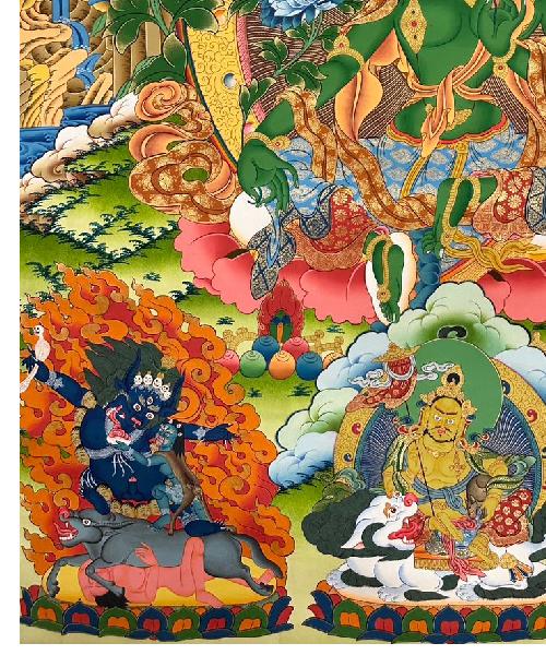 Green Tara Thangka, Tibetan Buddhist Art, Hand Painted, [real Gold]