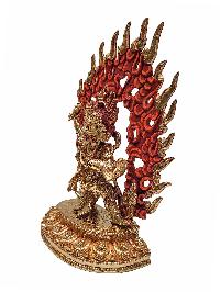 [vajrapani], Buddhist Handmade Statue, [full Gold Plated] With [face Painted]