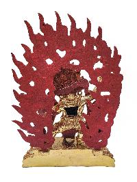 [vajrapani], Buddhist Handmade Statue, [full Gold Plated] With [face Painted]