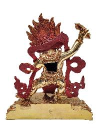 [vajrapani], Buddhist Handmade Statue, [full Gold Plated] With [face Painted]