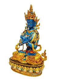 [vajradhara], Buddhist Handmade Statue, [partly Gold Plated] With [face Painted], [master Quality]