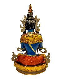 [vajradhara], Buddhist Handmade Statue, [partly Gold Plated] With [face Painted], [master Quality]