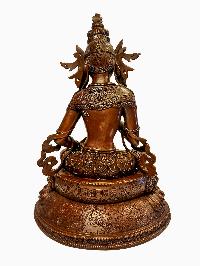[vajrasattva], Buddhist Handmade Statue With Double Base, [chocolate Oxidized], [master Quality]