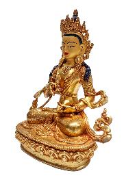 [vajrasattva], Buddhist Handmade Statue, [gold Plated] With [face Painted]