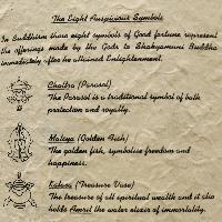 Eight Auspicious Symbols, Buddhist Scroll, Made In Lokta Paper, [screen Printed], And Hand-painted