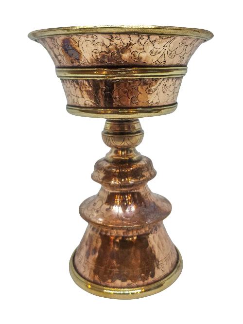 Copper Butter Lamp, Buddhist Ritual Items