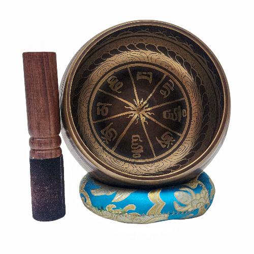 Nepali Singing Bowl With Mantra Inside, [select Accessories]