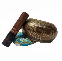 Nepali Singing Bowl With Mantra Inside, [select Accessories]