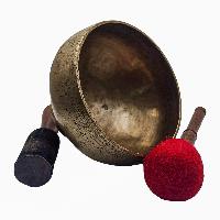 Naga Singing Bowl, Buddhist Hand Beaten, Antique Finishing, [select Accessories]