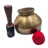 Naga Singing Bowl, Buddhist Hand Beaten, Antique Finishing, [select Accessories]