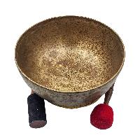 Jambati Singing Bowl, Buddhist Hand Beaten, Antique Finishing, [select Accessories]