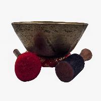 Uncommon Singing Bowl, Buddhist Hand Beaten, [select Accessories]