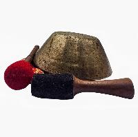 Uncommon Singing Bowl, Buddhist Hand Beaten, [select Accessories]