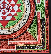 Sri Yantra Mandala, Buddhist Hand Painted Thangka, [hand Painted]