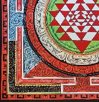 Sri Yantra Mandala, Buddhist Hand Painted Thangka, [hand Painted]