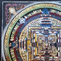 Kalachakra Mandala, Buddhist Hand Painted Thangka, [hand Painted]