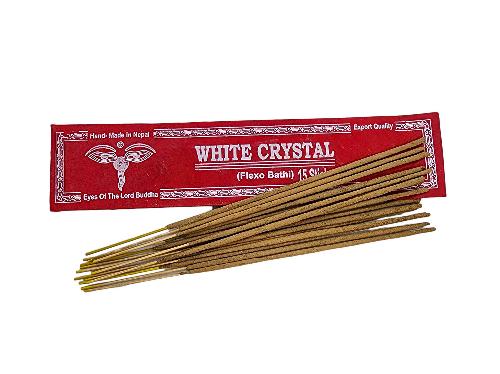White Crystal Ritual Incense Stick, [15 Stick], [high Quality], Made In Nepal