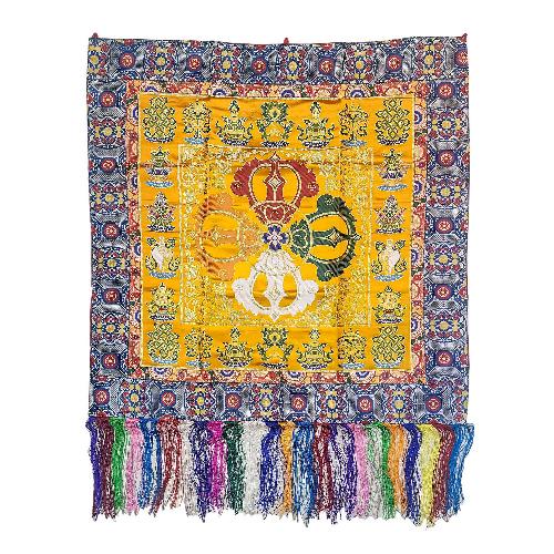 [cotton] Wall Hanging, Handmade In Nepal With Double Dorje