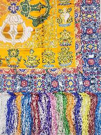 [cotton] Wall Hanging, Handmade In Nepal With Double Dorje