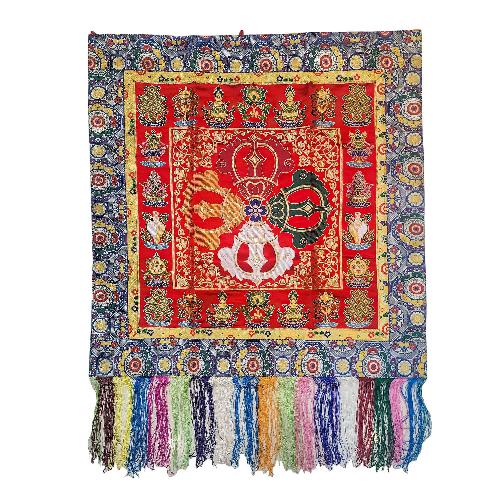 [cotton] Wall Hanging, Handmade In Nepal With Double Dorje