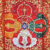 [cotton] Wall Hanging, Handmade In Nepal With Double Dorje