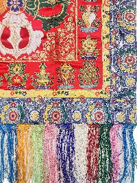 [cotton] Wall Hanging, Handmade In Nepal With Double Dorje