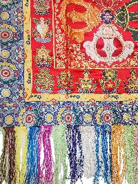 [cotton] Wall Hanging, Handmade In Nepal With Double Dorje
