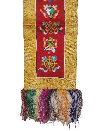 [cotton] Wall Hanging, Handmade In Nepal With Ashtamangala