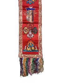 [cotton] Wall Hanging, Handmade In Nepal With Double Dorje And Other Symbols