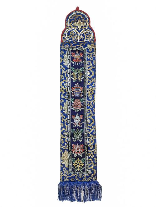 [cotton] Wall Hanging, Handmade In Nepal With Ashtamangala