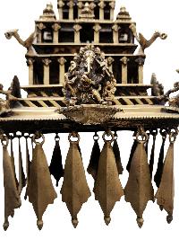 Traditional Handmade Incense Burner Or Oil Lamp Of Krishna Temple With Ganesh Statue