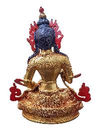 [vajrasattva], Buddhist Handmade Statue, [gold Plated] And [face Painted]