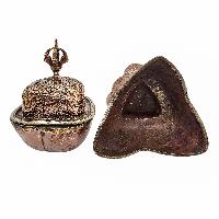 [kapala], Buddhist Handmade Ritual Item With Carving
