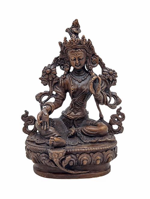 [green Tara], Small High Quality Statue, [chocolate Oxidized]