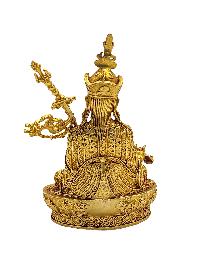 Padmasambhava Statue [full Gold Plated], [ceramic Molding]