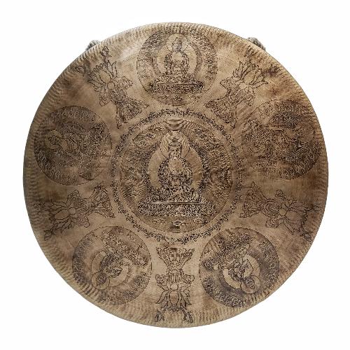Handmade [gong], Bronze Chau Gong, Tam-tam Gong, Symphonic Gong With [pancha Buddha] Etching