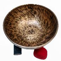 Full Moon Bowl, Buddhist Hand Beaten, Moon Carved, Antique Finishing, [select Accessories]